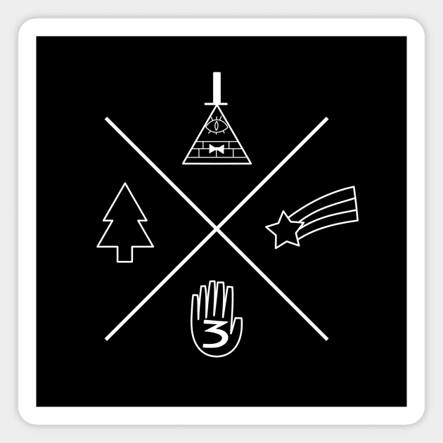 Gravity Falls Symbols Magnet by Drawirm